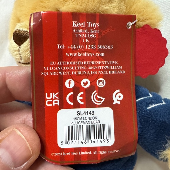KEEL Toys London Policeman Bear New With Tags Stuffed Toy Collectible - Picture 5 of 13